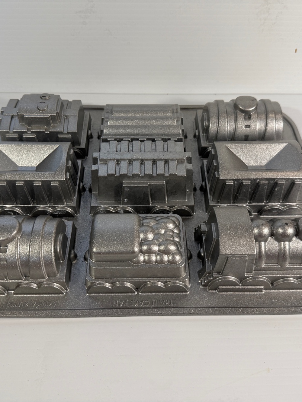 Nordic Ware Metallic Gray Train Cake Pan Mold